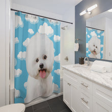 將圖片載入圖庫檢視器 客製化禮物比熊似顏繪浴簾