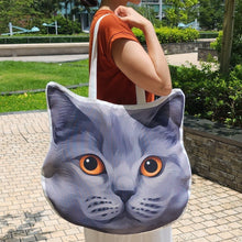 將圖片載入圖庫檢視器 客製貓貓似顏繪大頭Totebag