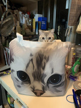 將圖片載入圖庫檢視器 客製化禮物大頭貓咪似顏繪Totebag