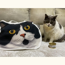 將圖片載入圖庫檢視器 客製化貓貓似顏繪大頭Totebag