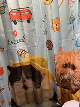將圖片載入圖庫檢視器 客製化禮物貓咪似顏繪浴簾