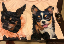將圖片載入圖庫檢視器 客製化北京狗似顏繪珊瑚絨被