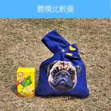 將圖片載入圖庫檢視器 客製化毛孩似顏繪手挽袋體積比較