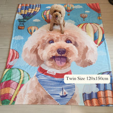 將圖片載入圖庫檢視器 客製化寵物珊瑚絨被Twin Size