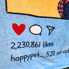 將圖片載入圖庫檢視器 客製毛孩插畫IG主題毛毯