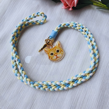 將圖片載入圖庫檢視器 客製化寵物似顏繪電話掛繩黃藍色