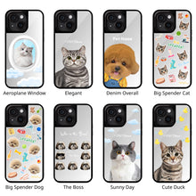 將圖片載入圖庫檢視器 客製化禮物毛孩似顏繪鏡面手機殼(MagSafe) 背景