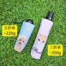 將圖片載入圖庫檢視器 客製化禮物毛孩似顏繪防曬傘