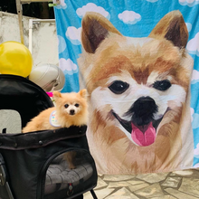 將圖片載入圖庫檢視器 客製化松鼠狗插畫毛毯