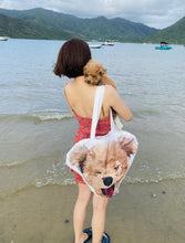 將圖片載入圖庫檢視器 客製化貴婦狗插畫大頭Totebag