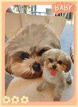 將圖片載入圖庫檢視器 客製化貴婦狗似顏繪大頭Tote