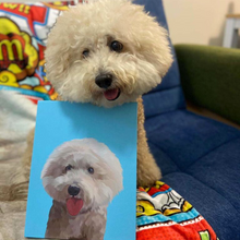 將圖片載入圖庫檢視器 客製化毛孩似顏繪掛畫