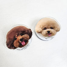 將圖片載入圖庫檢視器 客製化禮物Poodle插畫磁吸手機支架