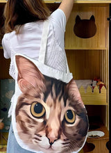 將圖片載入圖庫檢視器 客製化禮物虎斑貓似顏繪大頭帆布袋