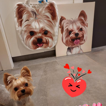 將圖片載入圖庫檢視器 客製化約瑟狗似顏繪大頭帆布袋