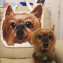 將圖片載入圖庫檢視器 客製化約瑟犬插畫大頭Totebag