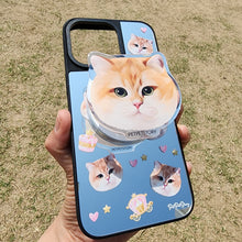 將圖片載入圖庫檢視器 客製化禮物毛孩似顏繪鏡面手機殼(MagSafe)連支架