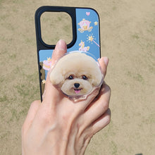 將圖片載入圖庫檢視器 客製化禮物毛孩似顏繪鏡面手機殼(MagSafe)有支架