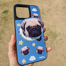 將圖片載入圖庫檢視器 客製化禮物毛孩似顏繪鏡面手機殼(MagSafe)連支架