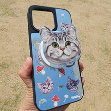 將圖片載入圖庫檢視器 客製化禮物毛孩似顏繪鏡面手機殼(MagSafe)連支架