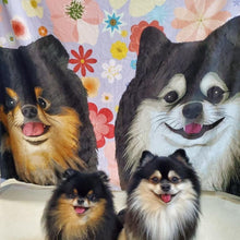 將圖片載入圖庫檢視器 客製松鼠狗插畫冷氣被